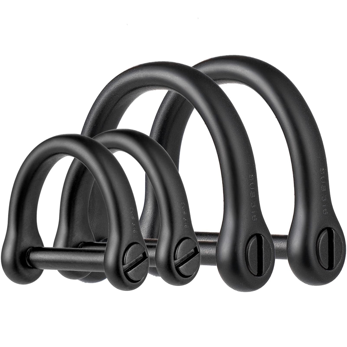 FEGVE front view of D ring keychain set showing compact kit and benefits