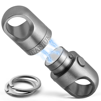 FEGVE front view showing titanium finish and compact design for secure carry