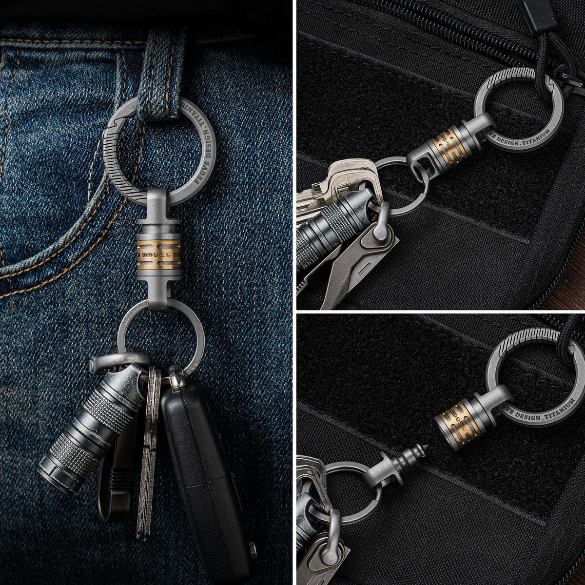 FEGVE keychain in use handing keys to valet for secure quick transfer