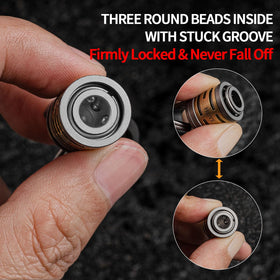 FEGVE two 1.1-inch titanium split rings included for easy key organization