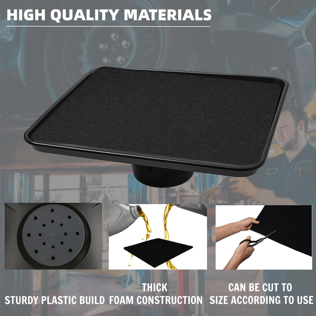 FEICHANGHAO close-up of pan rim texture highlighting durable impact-resistant plastic