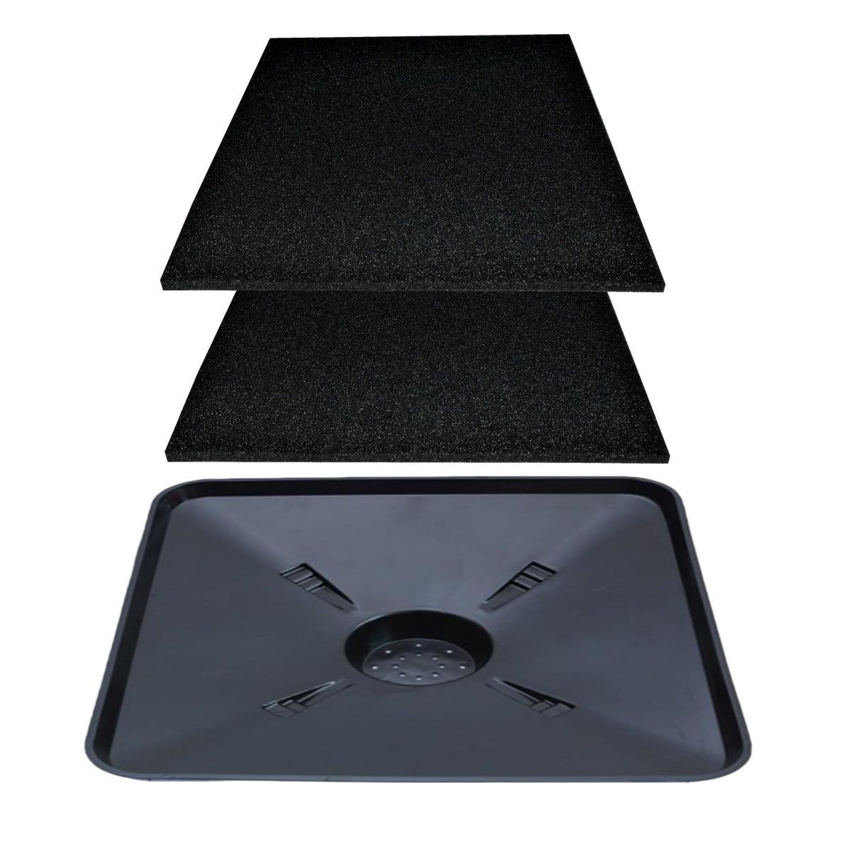 FEICHANGHAO front view drain pan showing large basin and easy draining benefit