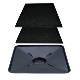 FEICHANGHAO front view drain pan showing large basin and easy draining benefit