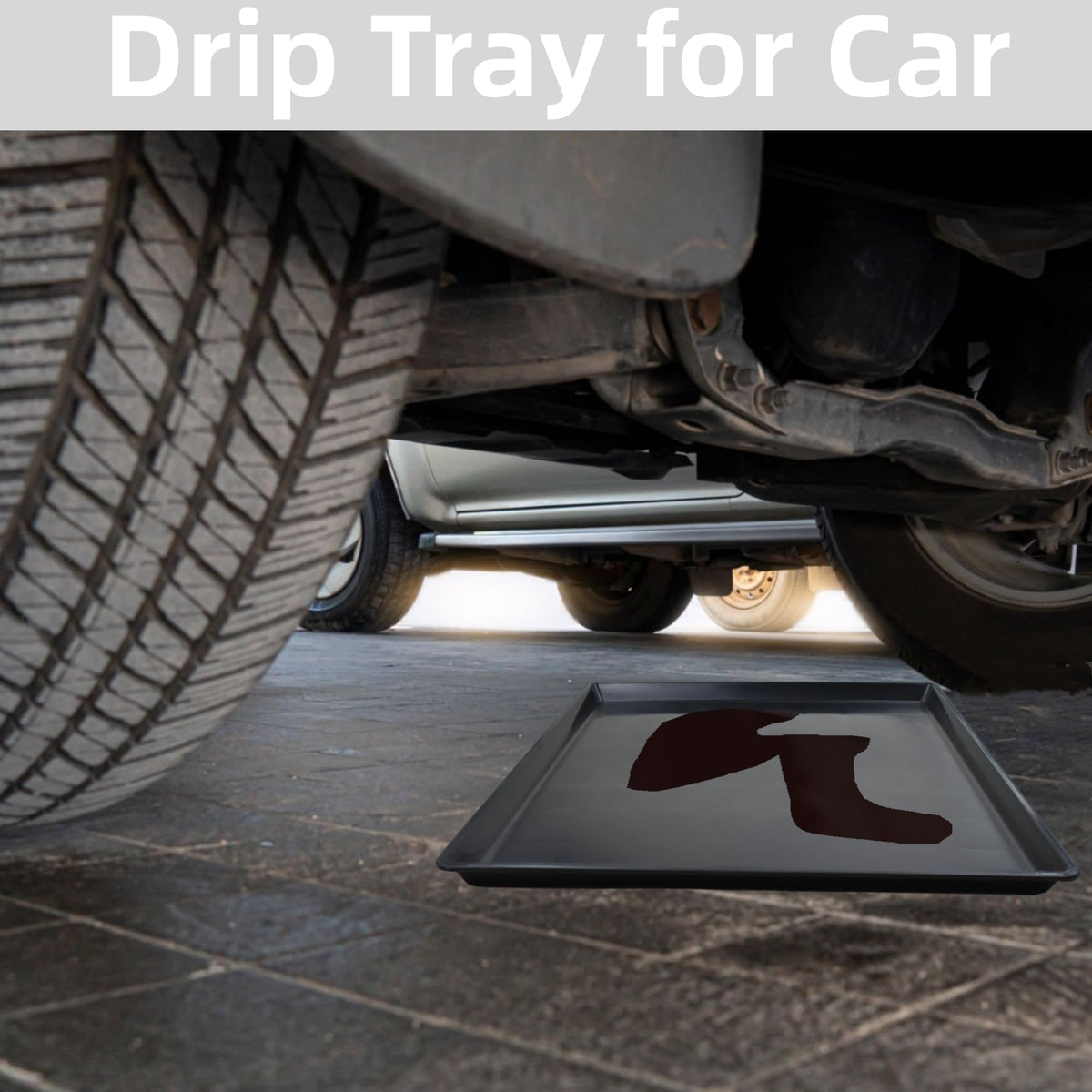FEICHANGHAO tray placed under a mini fridge catching condensate and protecting floor