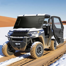 FEIJAZUM cover mounted on UTV in trailer prevents rock and debris damage