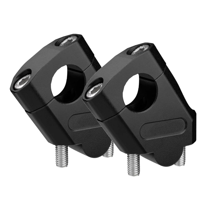 Feiteplus front view of black risers showing clean fit and improved ergonomics