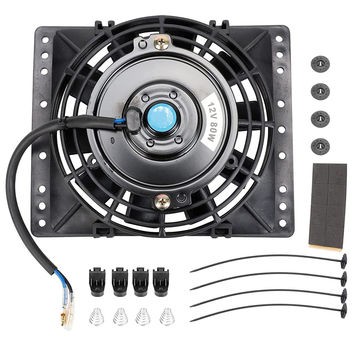 Fekuar front view of compact cooling fan showing slim design and high airflow