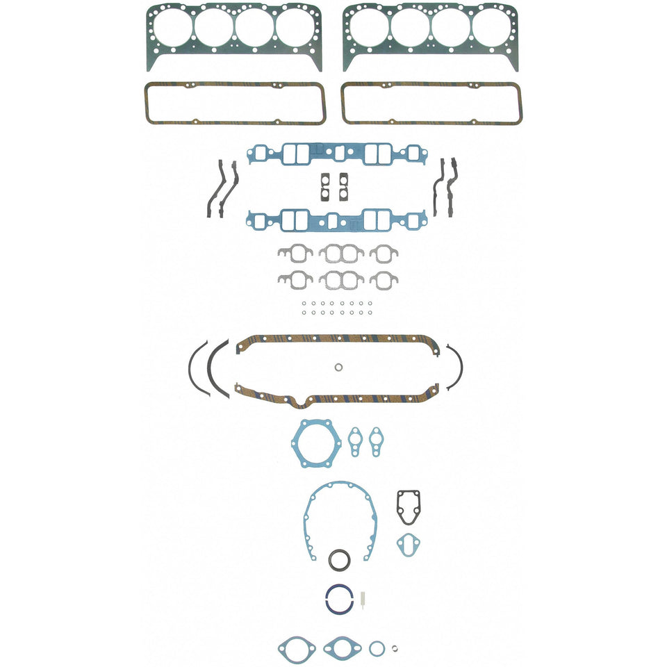 Fel-Pro front packaging showing full gasket kit and organized components for quick identification and reliability