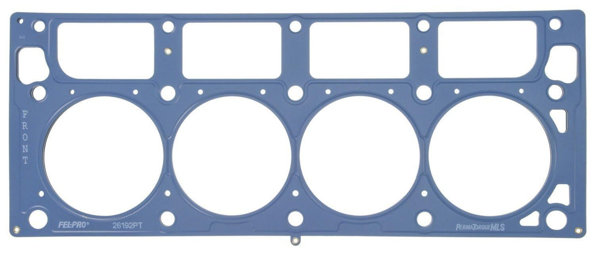 Fel-Pro front view of cylinder head gasket showing full profile and correct fit