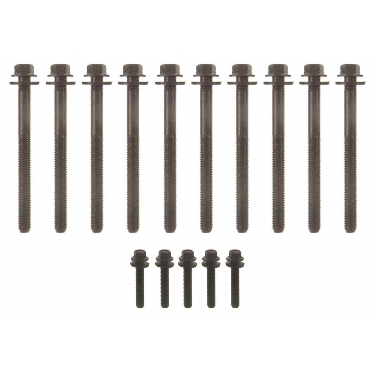 Fel-Pro ES 72200 front view of bolt set showing full kit for exact-fit replacement