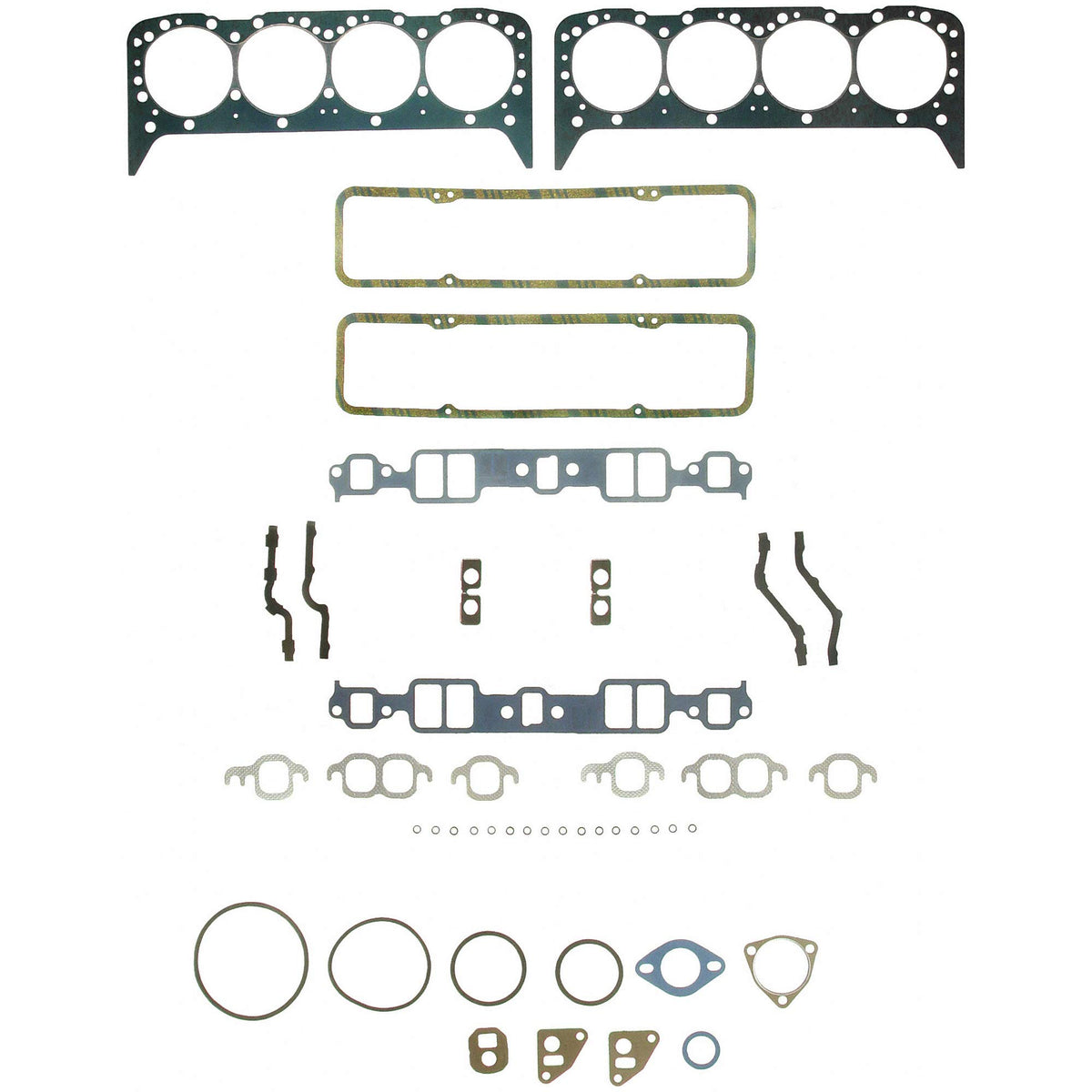 Fel-Pro front packaging view showing gasket set and clear fitment reassurance