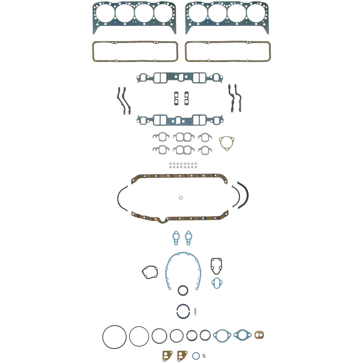 Fel-Pro FS 7733 PT-2 complete set packaging shows all gaskets and seals, ensuring full rebuild readiness