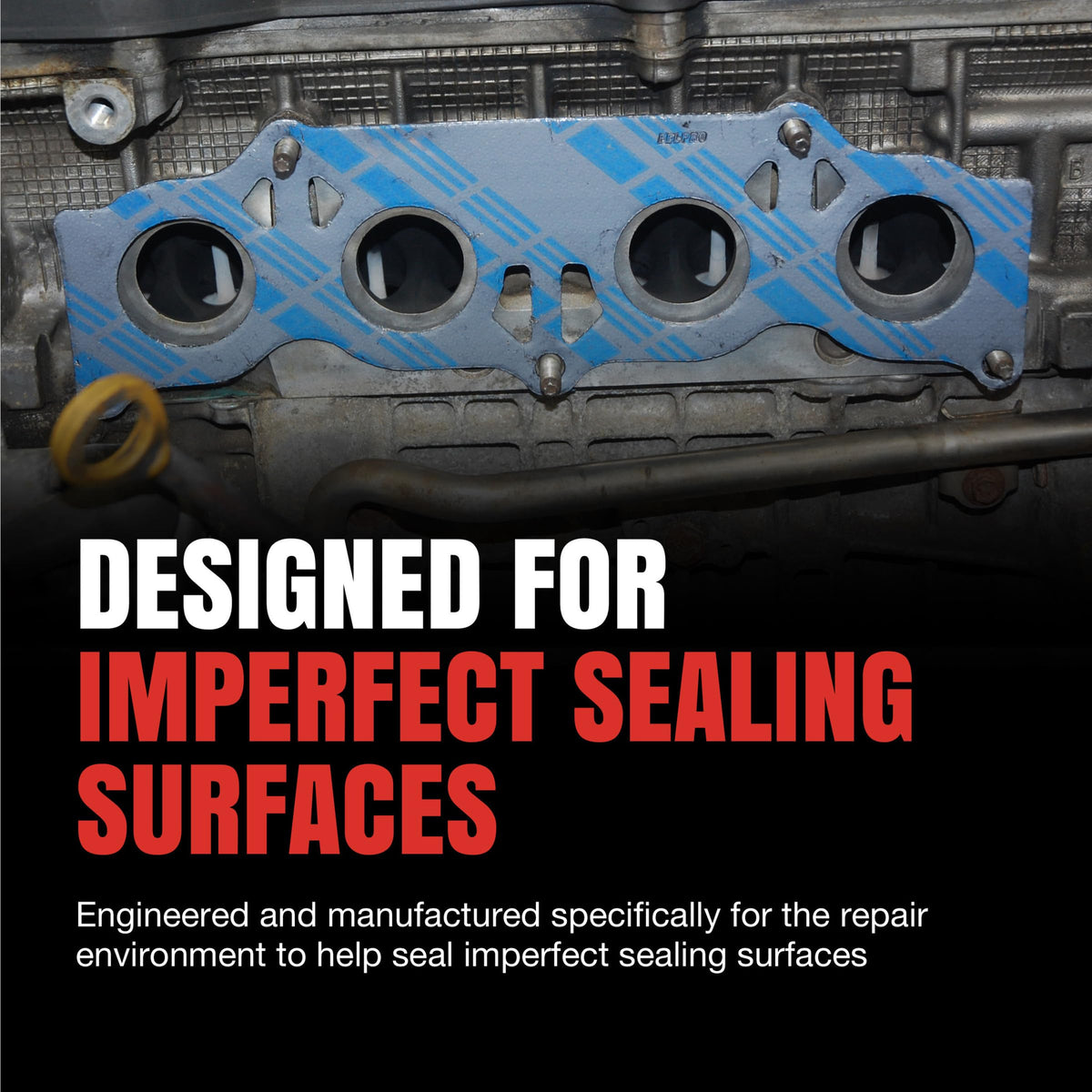 Fel-Pro close-up of gasket material texture demonstrating heat-resistant construction