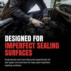 Fel-Pro cork-rubber gasket texture close-up showing conformability for improved sealing