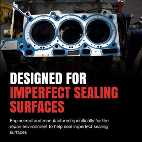 Fel‑Pro gasket laserweld stopper layer closeup highlighting stronger combustion seal