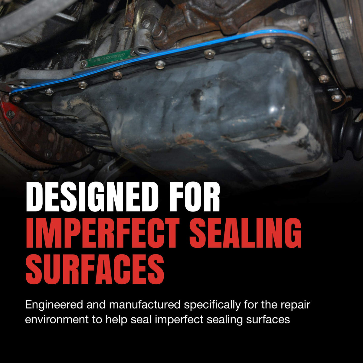 Fel-Pro close-up of molded rubber gasket texture showing precise seal geometry and durable material