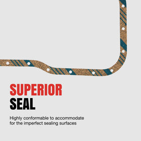 Fel-Pro gasket installed on an oil pan illustrating proper fit and leak-prevention benefit