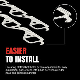 Fel-Pro gasket edge detail showing reinforced sealing area for improved flange conformity and leak prevention