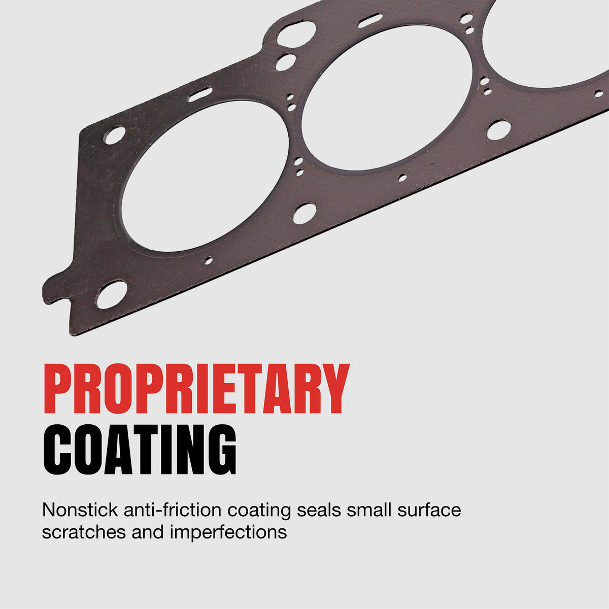 Fel-Pro gasket laid beside ruler showing dimensions and scale for correct selection