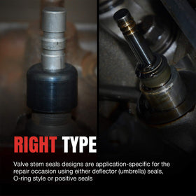 Fel-Pro installation tool installing a valve stem seal, protecting inner lip for reliable fit