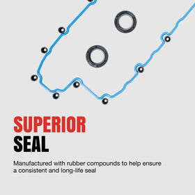 Fel-Pro gasket installed on engine valve cover illustrating leak prevention