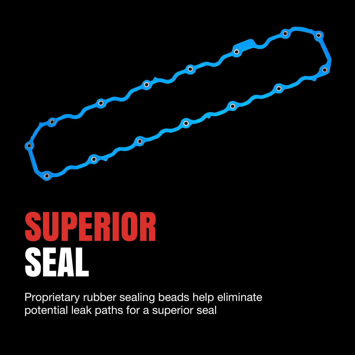 Fel‑Pro valve cover gasket installed on a Jeep engine illustrating clean oil‑sealing result
