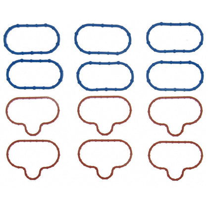 Fel-Pro intake gasket set front packaging showing model and fitment benefits