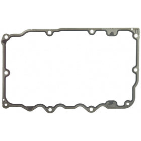 Fel-Pro oil pan gasket front view showing full kit and clean seal benefit