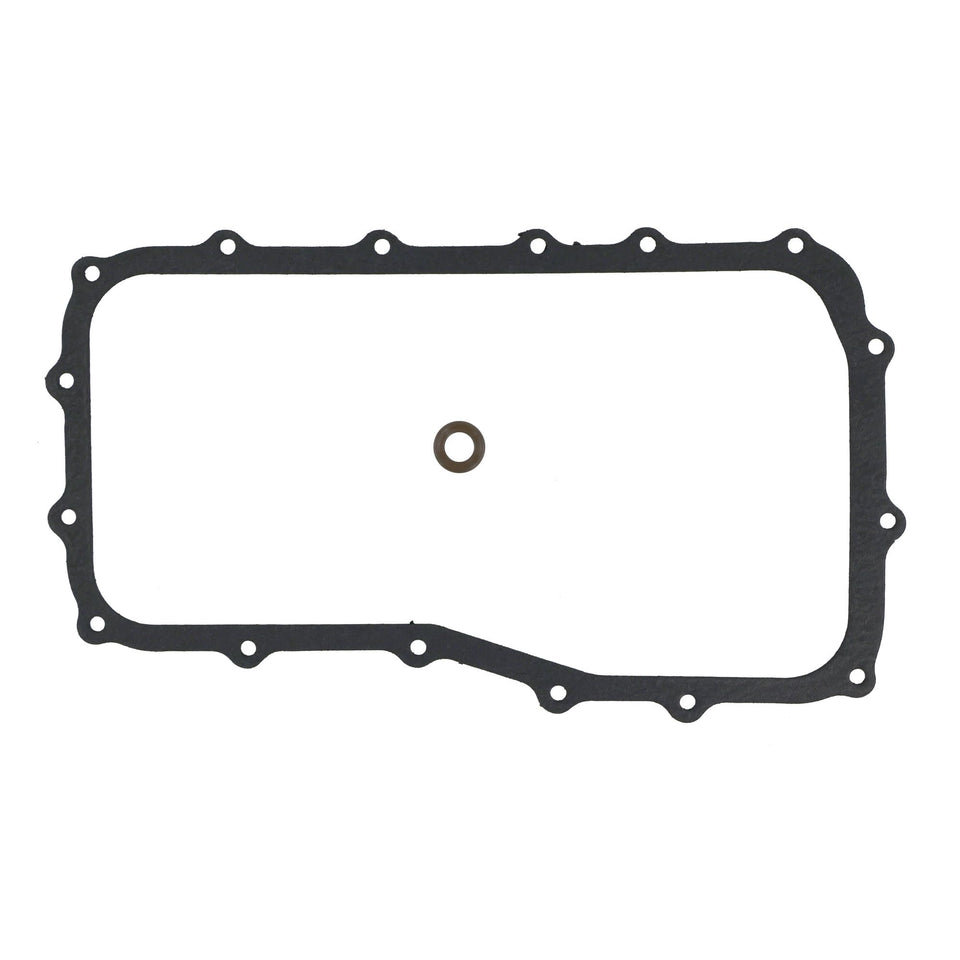 Fel-Pro oil pan gasket front view showing precise fit and leak prevention