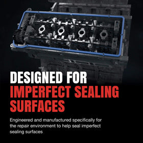 Fel-Pro close-up of molded rubber sealing bead offering durable leak prevention