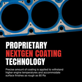 Fel-Pro detail of embossed sealing beads reducing leak paths effectively