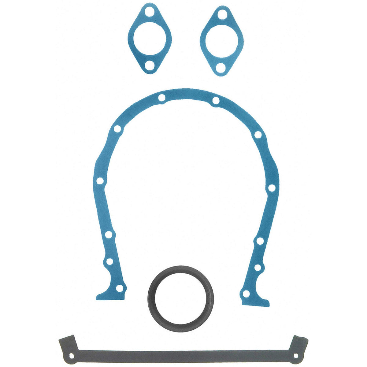 Fel-Pro TCS 45060 front view showing gasket set and parts, ensures leak-free reinstall