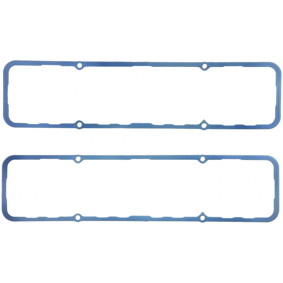 Fel-Pro valve cover gasket front packaging showing molded silicone and fitment benefits