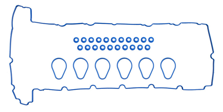 Fel-Pro valve cover gasket set front packaging showing kit contents and fitment benefits