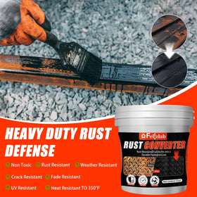 felizlab brush applying converter to rusted metal showing fast neutralization benefit