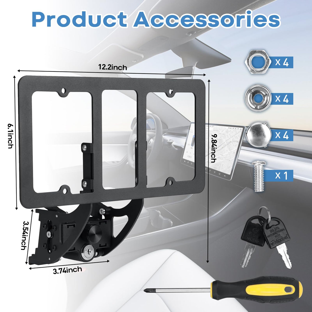Femibon installed on Model 3 drive angle illustrating stability and minimal vibration benefit