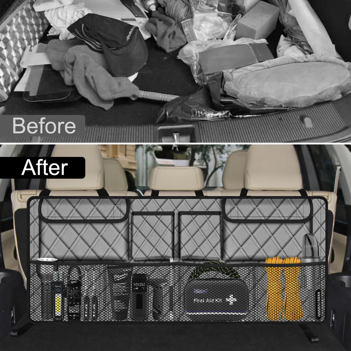 Femuar folded flat to demonstrate collapsible convenience and saving space