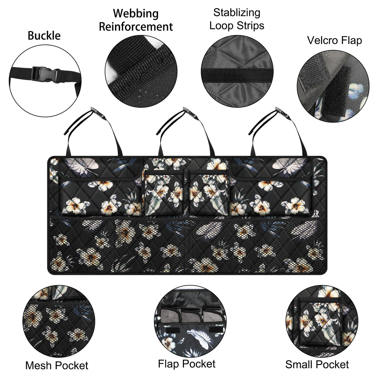 Femuar buckle and adjustable strap detail ensuring secure fit