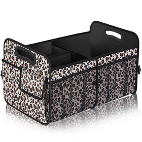 Femuar front view showing leopard print and large capacity benefit