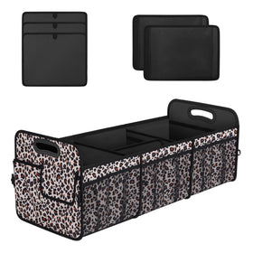Femuar front view showing leopard print and large-capacity trunk organizer benefit