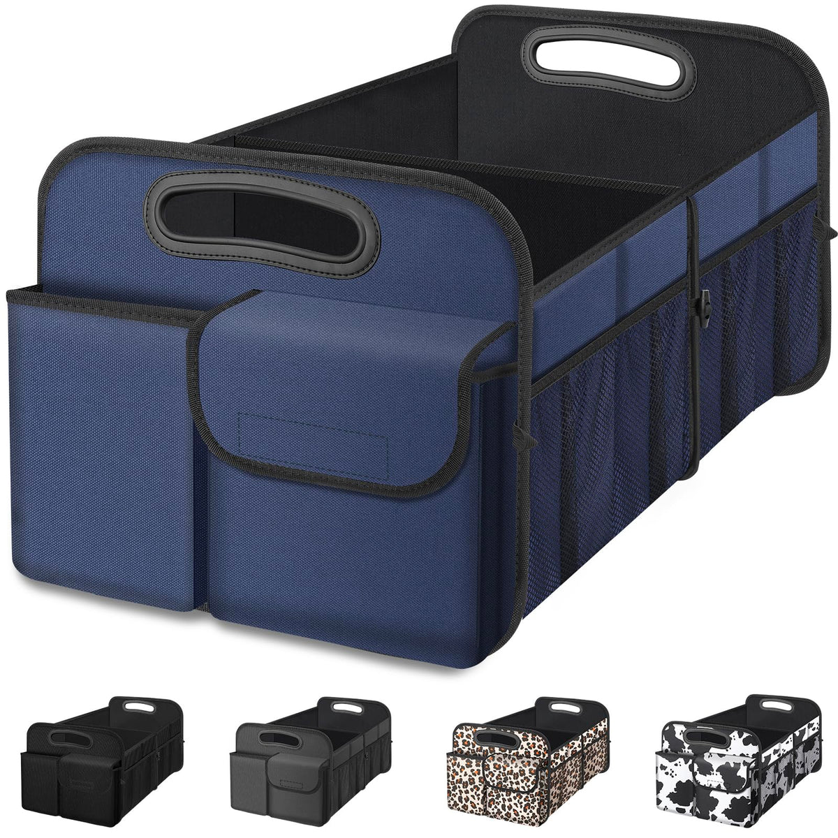 Femuar front view showing blue organizer and five compartments benefit: neat storage