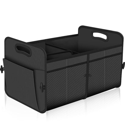 Femuar front view showing grey organizer and pocket arrangement for neat storage