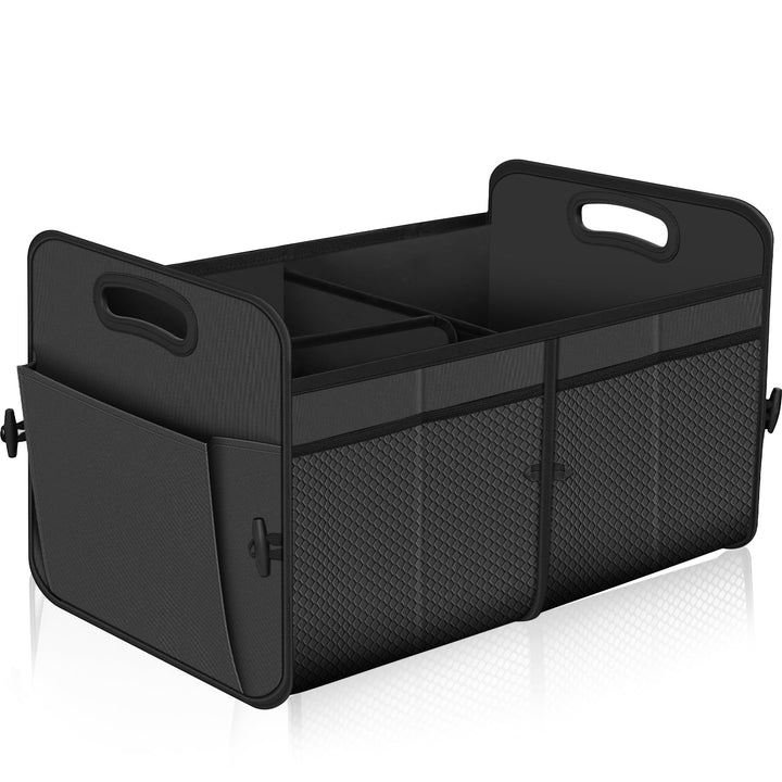 Femuar front view showing grey organizer and pocket arrangement for neat storage
