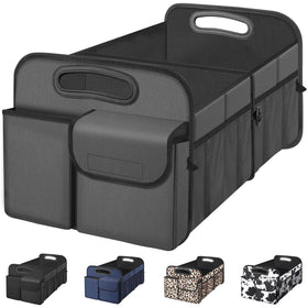 Femuar front view of trunk organizer showing stable structure and quick access