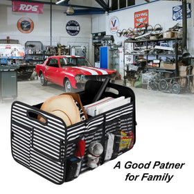 Femuar placed in SUV trunk illustrating tidy trunk and easy access benefit
