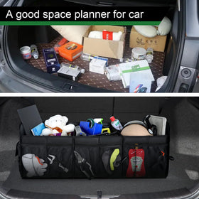 Femuar in use with groceries and sports gear keeping items upright and secure