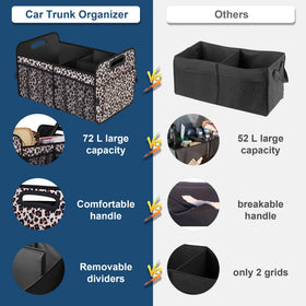 Femuar interior with removable dividers showing organized storage benefit