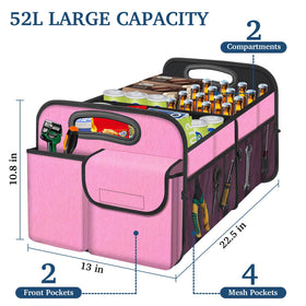 Femuar interior with removable dividers displaying customizable organization benefit