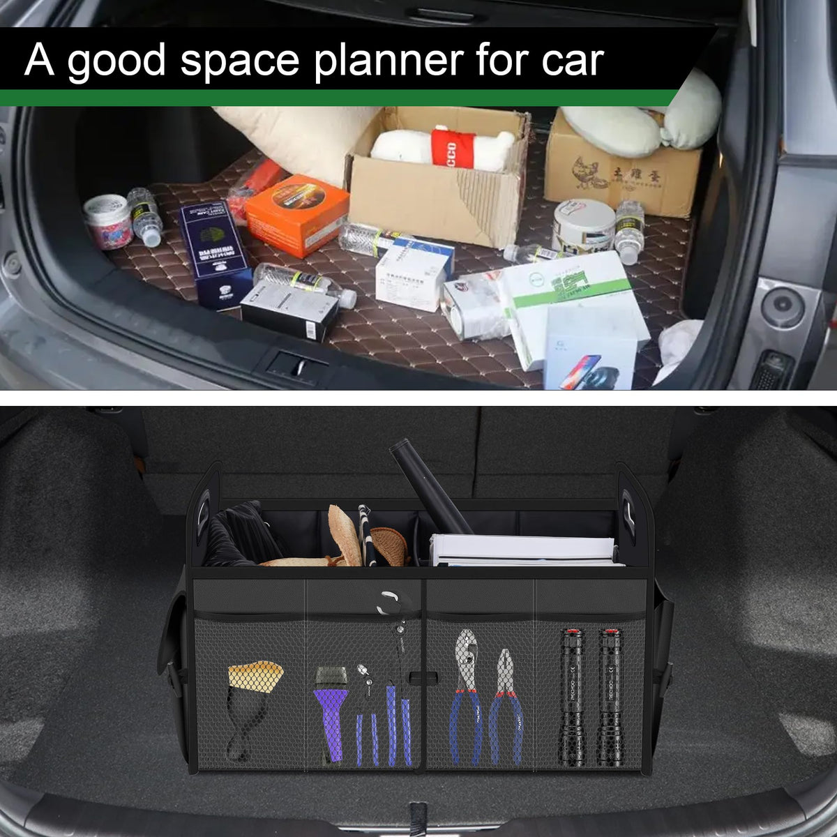 Femuar interior pockets layout highlighting mesh and cloth pocket organization