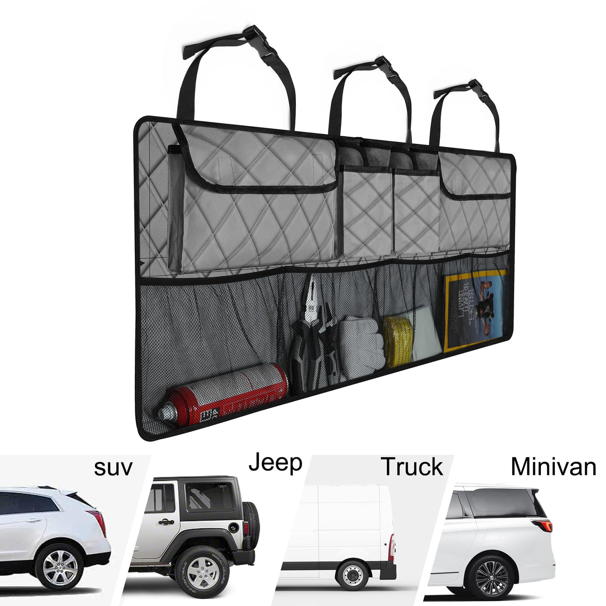 Femuar beside grocery bags to show capacity and load-bearing benefit
